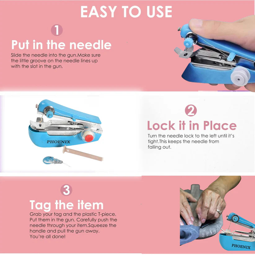 Mini Handheld Sewing Machine – Portable Cordless Stitching Machine