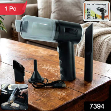 Mini Car Vacuum Cleaner 3-in-1 Wireless Rechargeable Handheld Vacuum & Air Blower | Portable High-Power Suction Cleaner for Car, Home & Office