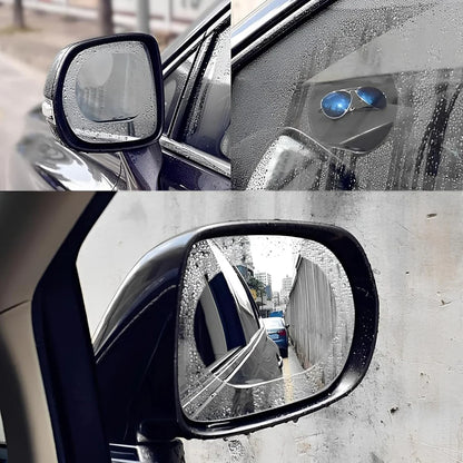 Anti-Fog Rearview Mirror Film – HD Clear Waterproof & Anti-Glare Protective Sticker for Cars and Bikes