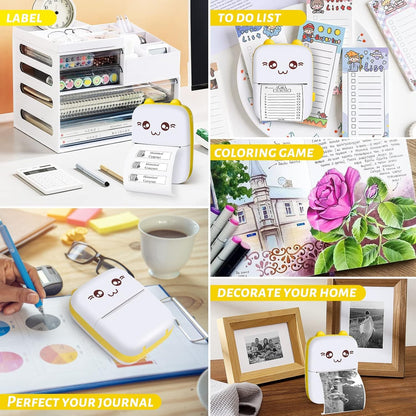 Inkless Bluetooth Wireless PocketSmart Pro Thermal Label & Photo Printer with Roll