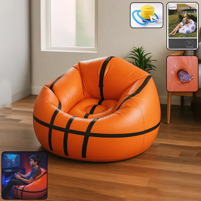 Foldable Cartoon Style Sofa Chair Ball Chair for Adults Kids Size 110×85 cm