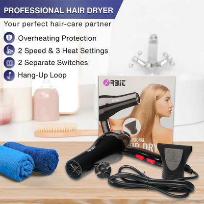 Orbit Professional Electric Hair Dryer with Concentrator Nozzle (1 Pc)