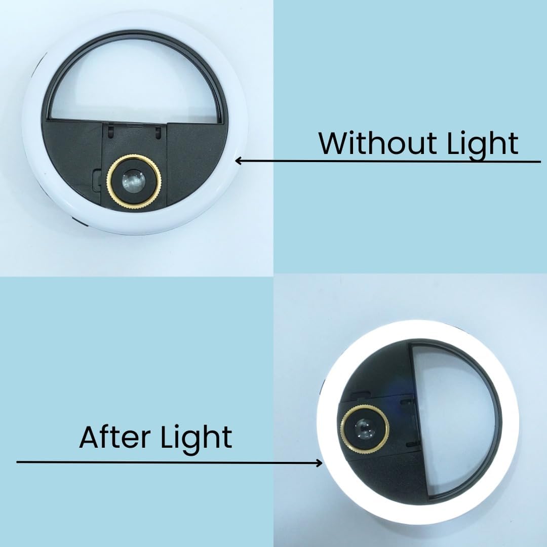 Professional LED Ring Light, 3 Brightness Levels, Selfie Photography Enhancement Light for Mobile Phones