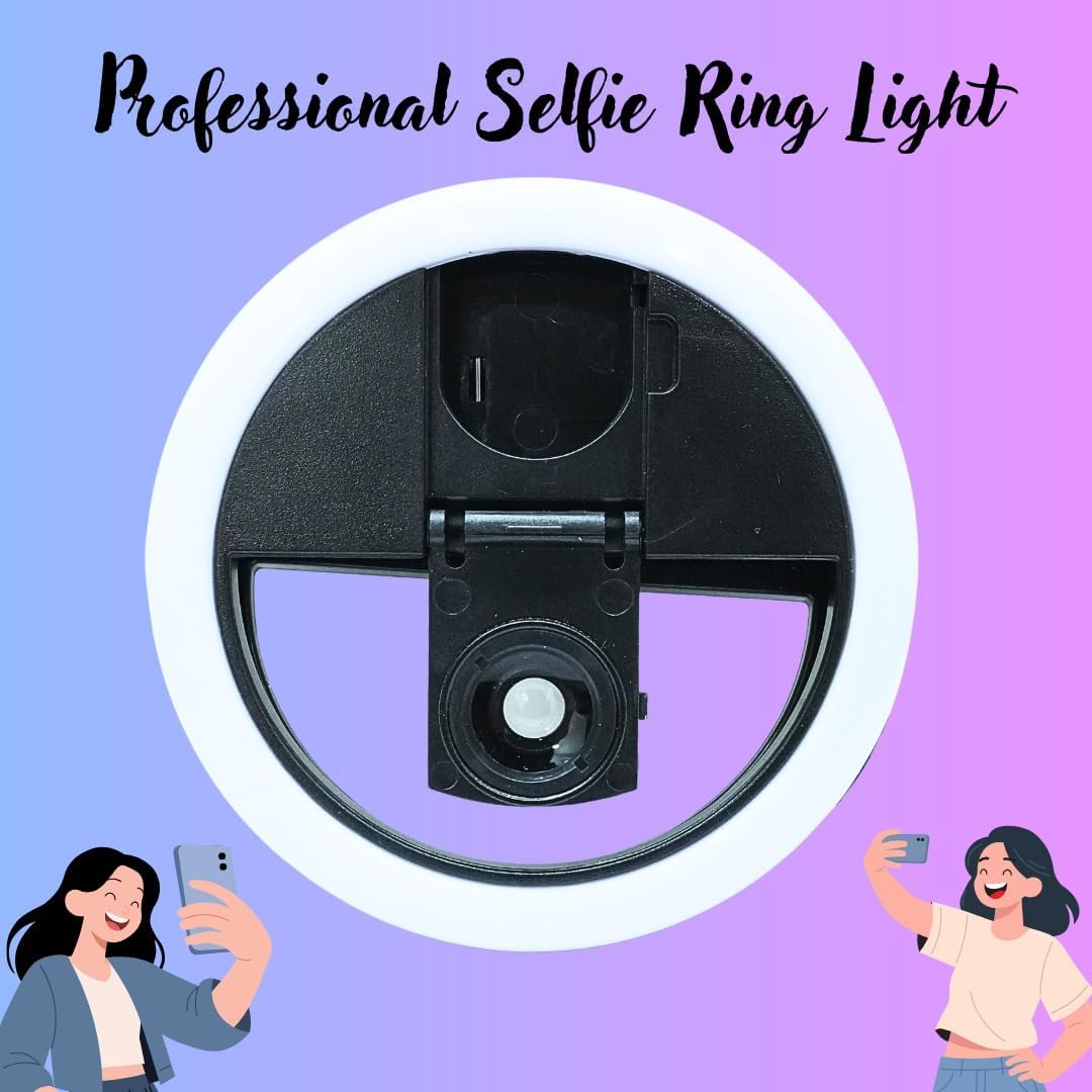 Professional LED Ring Light, 3 Brightness Levels, Selfie Photography Enhancement Light for Mobile Phones