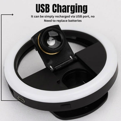 Professional LED Ring Light, 3 Brightness Levels, Selfie Photography Enhancement Light for Mobile Phones