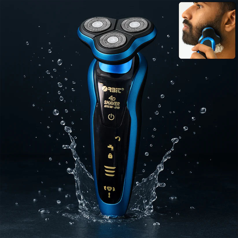 4D Waterproof Rechargeable Electric Shaver for Men – 3 Floating Head Beard Trimmer