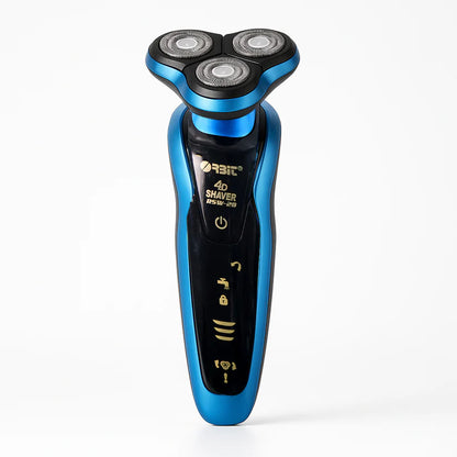 4D Waterproof Rechargeable Electric Shaver for Men – 3 Floating Head Beard Trimmer